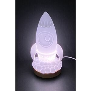 Childs Rocket Night Light Color Changing LED Lamp Remote Control Magnetic Base